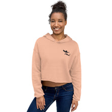 Load image into Gallery viewer, Crop Hoodie in Green, Peach, Gray
