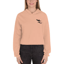 Load image into Gallery viewer, Crop Hoodie in Green, Peach, Gray
