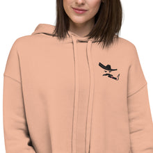 Load image into Gallery viewer, Crop Hoodie in Green, Peach, Gray