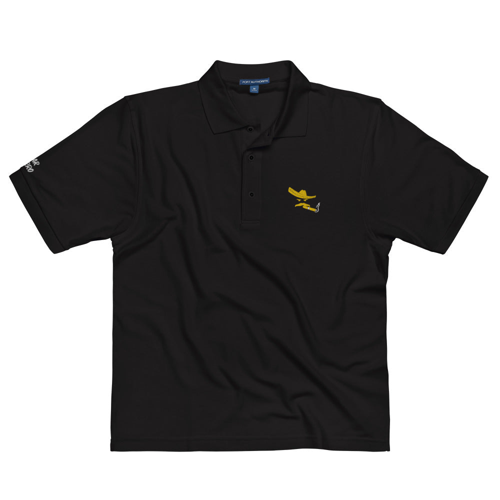 Charro Black or White Polo with Gold Logo