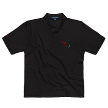 Load image into Gallery viewer, Charro Polo in White, Black with Red Polo
