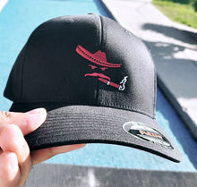 Load image into Gallery viewer, FlexFit Red Embroidered Charro Cap
