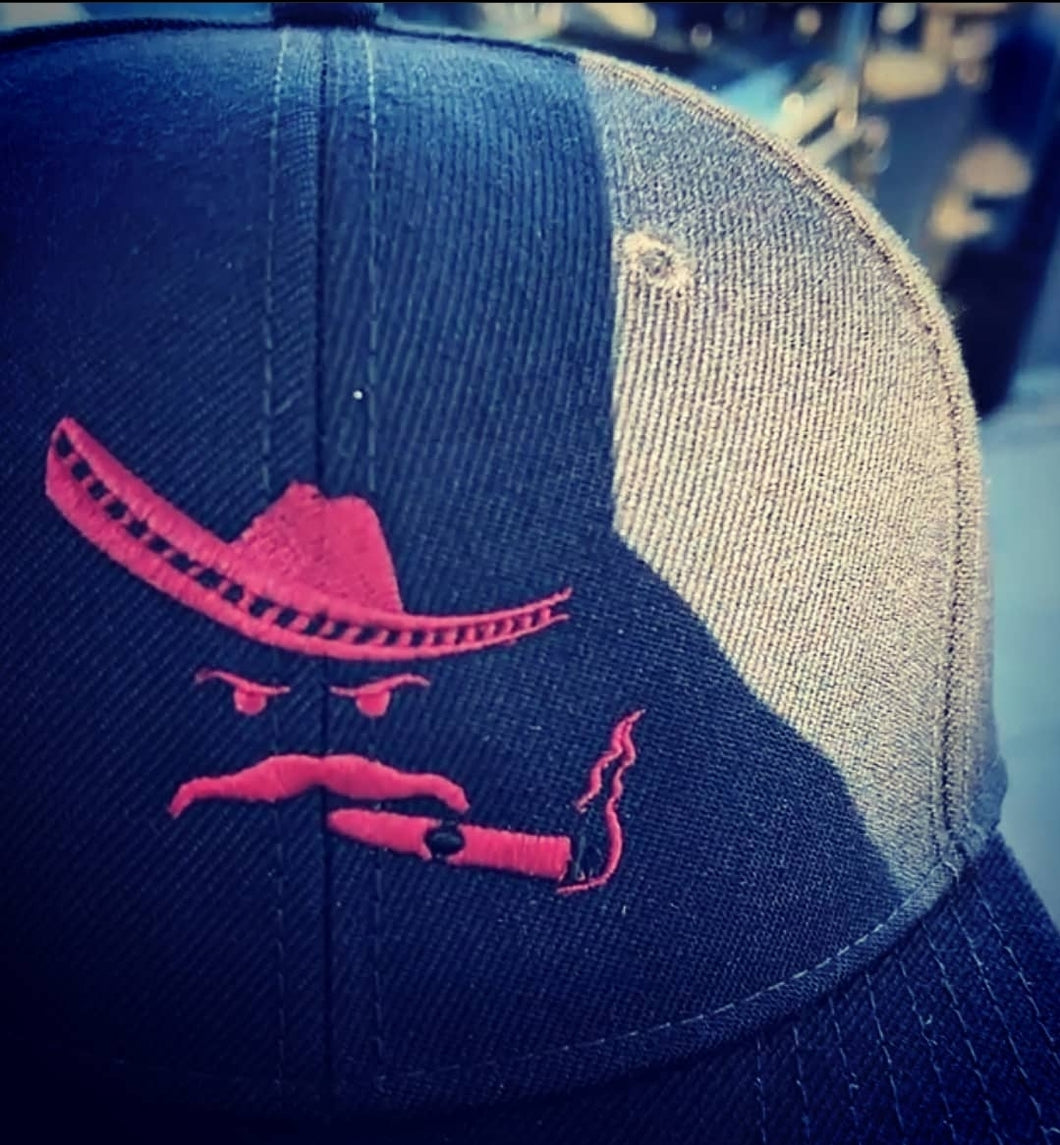 Snapback RED Embroidered Charro Cap