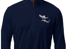 Load image into Gallery viewer, Adidas Half Zip Up in Black, Navy with White Logo
