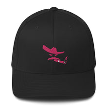 Load image into Gallery viewer, FlexFit Blk/Wht Pink Cigar Charro
