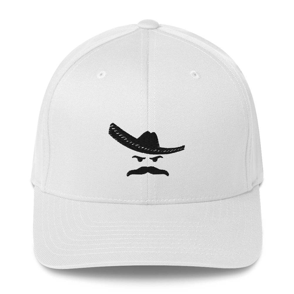 No Cigar FlexFit Black Embroidered Charro Cap