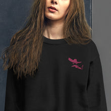 Load image into Gallery viewer, Charro Sweater in Black, White with Pink Logo
