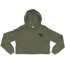 Load image into Gallery viewer, No Cigar Crop Hoodie in Green, Peach, Gray
